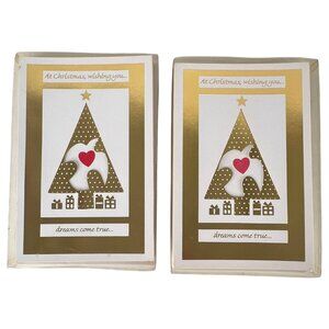20 Carlton Christmas Cards With Self-Sealing Envelopes Tri Fold